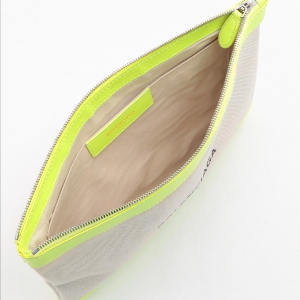 Balenciaga Logo City Bag in Neon Leather Purse Handbag - Picture 3 of 8